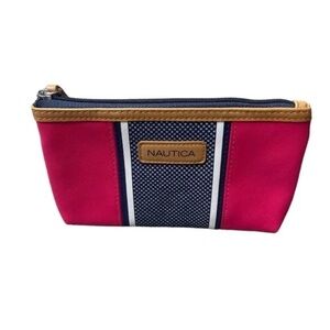 Nautica Shadow box Makeup Case - Red‎ & Navy Stripe